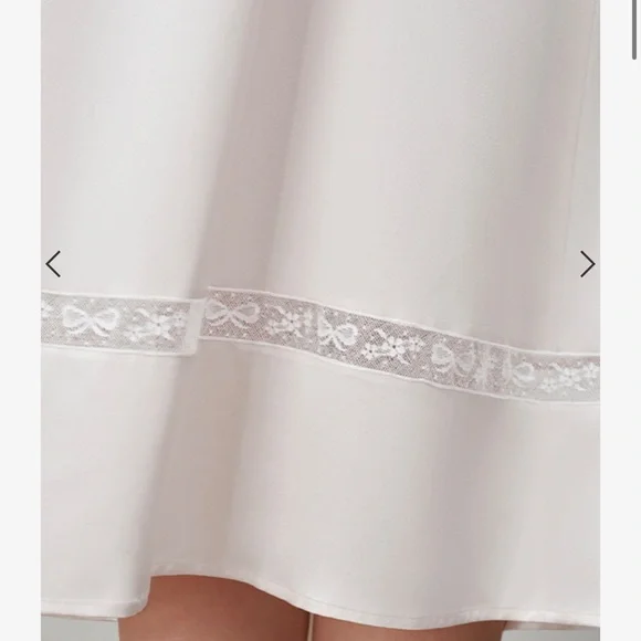 Manito Will White Lace Trim Nightgown - Picture 2 of 7